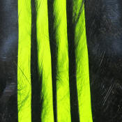 Hareline Dubbin Bling Rabbit Strips 1/8-Black Fl Yellow